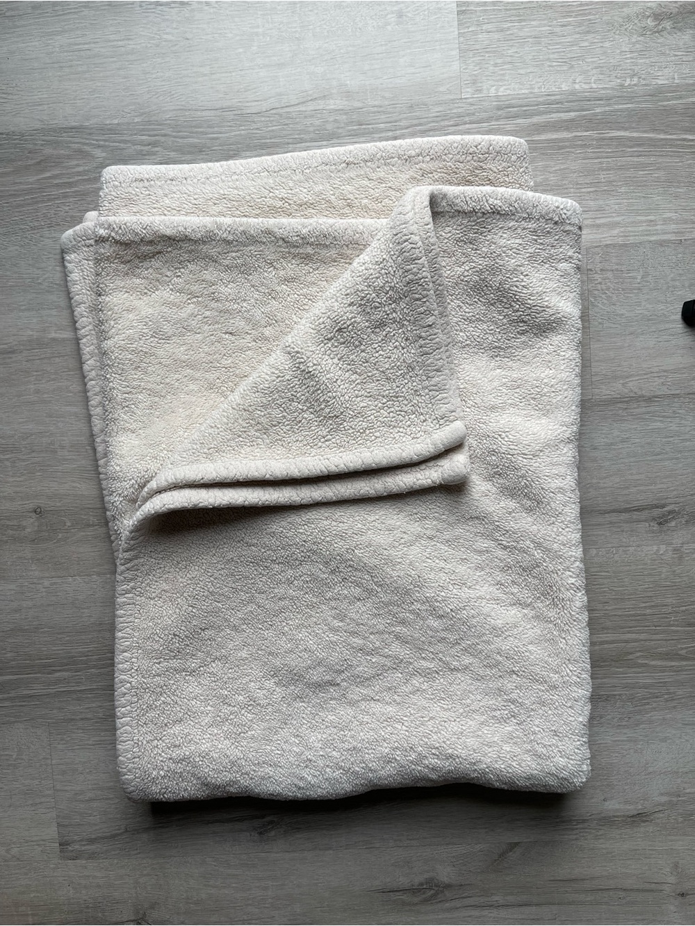 Threshold Cream Plush Throw Blanket